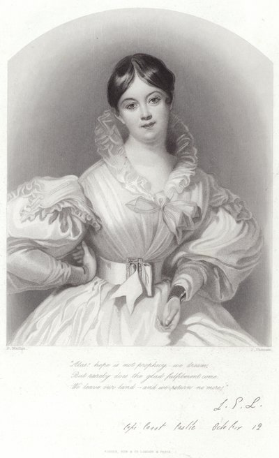 Portrait de Letitia Elizabeth Landon - Daniel Maclise